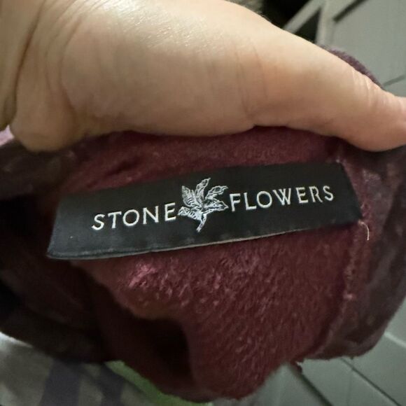 Stone Flowers Women’s Medium Floral Romantic Sweatpants Y2K 2000s - Picture 4 of 5